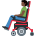 👨🏿‍🦼 man in motorized wheelchair: dark skin tone display on Twitter